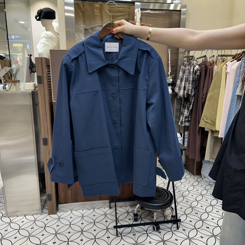 BAMBOLINA韓國代購㊣女裝新品熱賣職業25秋冬人氣時尚休閑夾克BAMBOLINA夾克圖色2