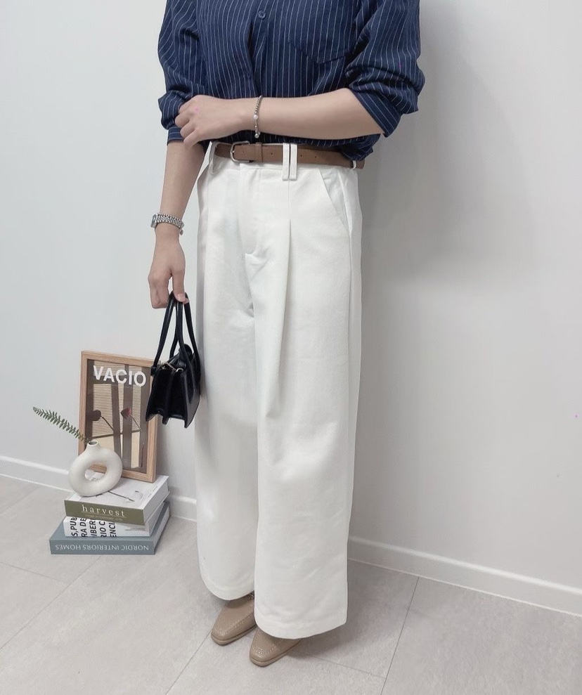 LULULALLA韓國直郵㊣女裝新款熱賣真品推薦人氣休閑褲含腰帶LULULALLA休閑褲圖色2
