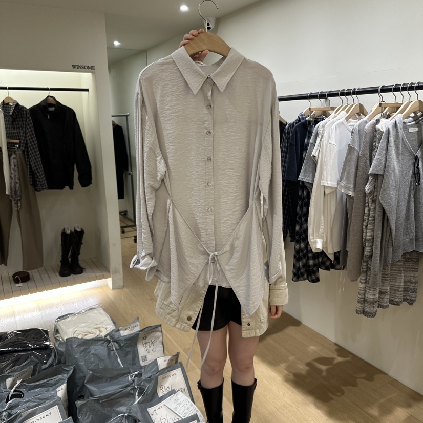 WINSOME東大門㊣實拍女士新品推薦熱賣25秋冬真品襯衫蕾絲衫WINSOME襯衫/蕾絲衫圖色2