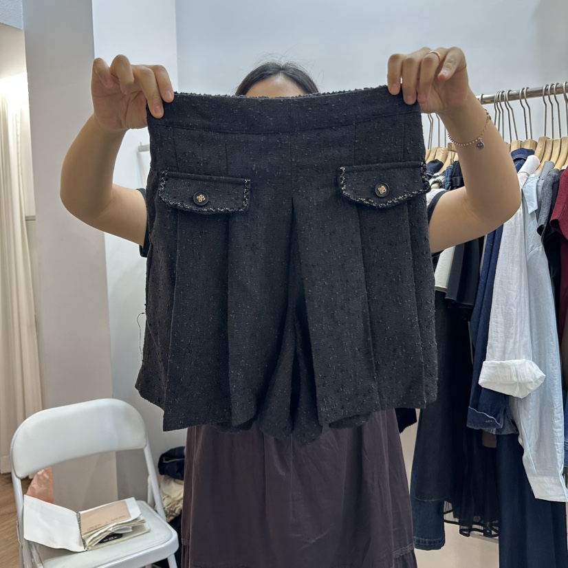 ABLESTUDIO韓國直郵㊣女裝新品休閑時尚真品熱賣短褲粗花呢ABLESTUDIO短褲圖色3