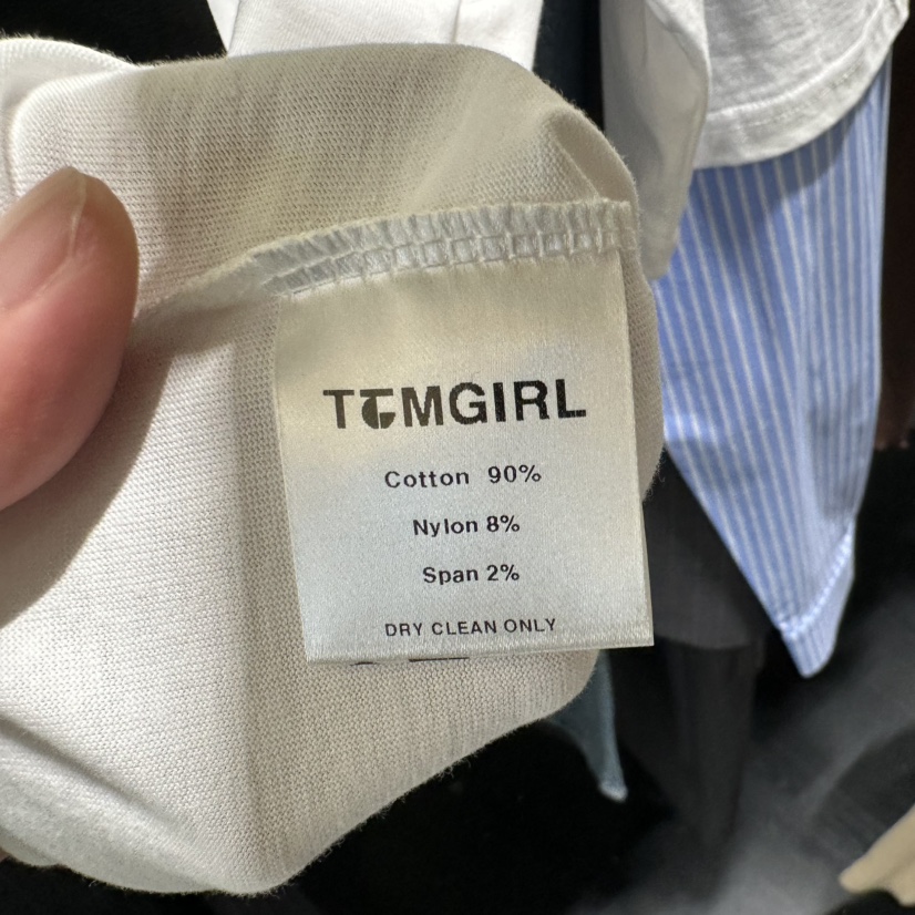 TOMGIRL東大門㊣實拍女裝新款時尚推薦真品休閑長袖T恤假兩件TOMGIRL長袖T恤