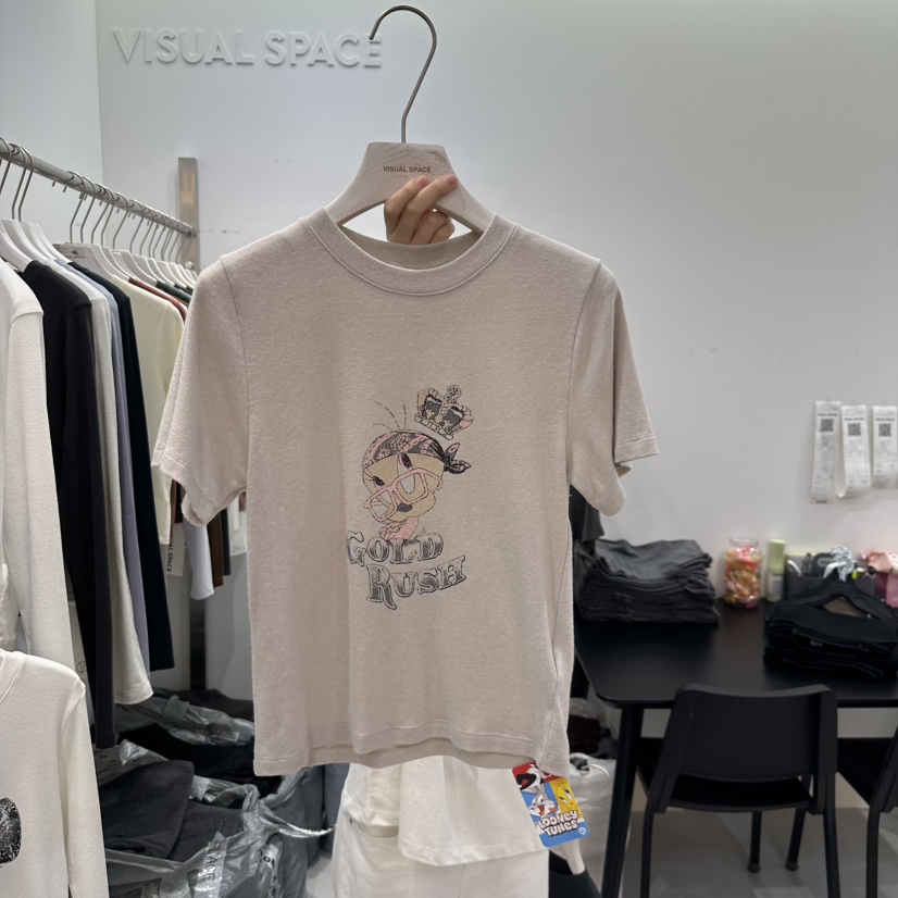 VISUAL SPACE東大門㊣代購女士新款休閑25秋冬推薦熱賣T恤VISUAL SPACET恤