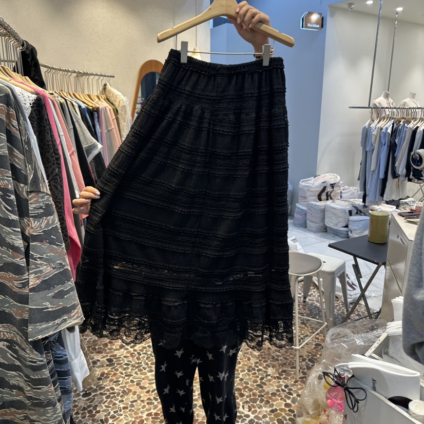 THE LINE-Q韓國代購㊣女裝新品時尚職業25秋冬熱賣休閑長裙THE LINE-q長裙圖色2