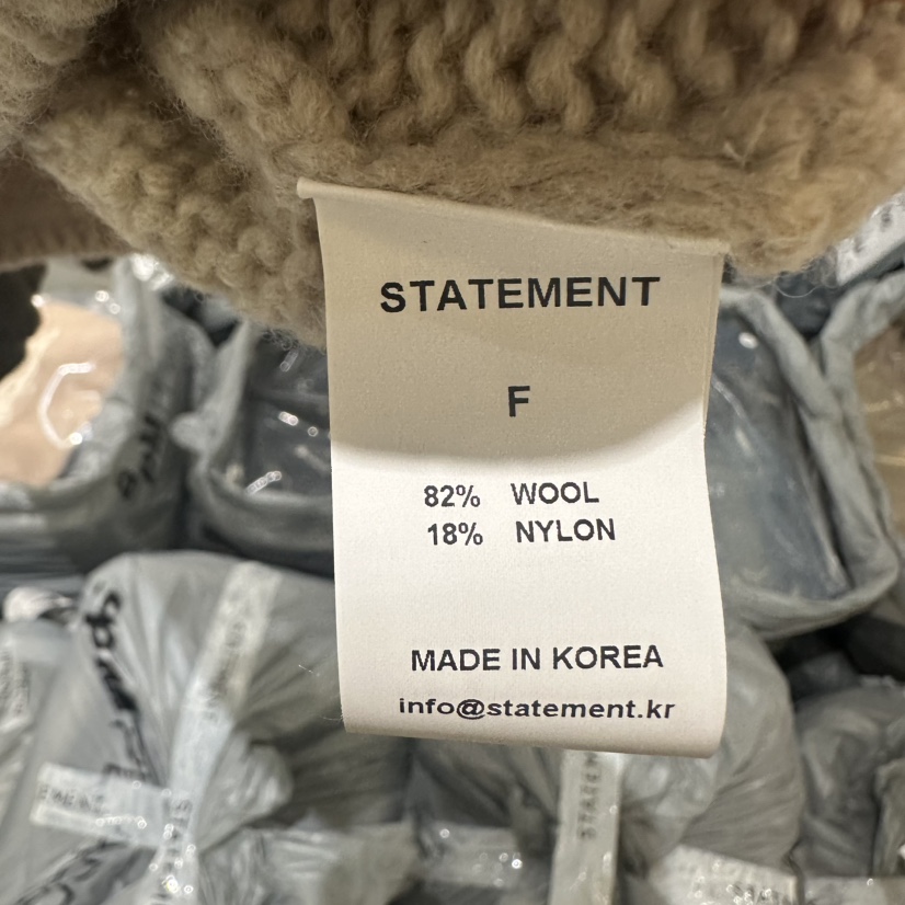 STATEMENT韓國代購㊣女士新品人氣25秋冬職業真品時尚針織衫STATEMENT針織衫