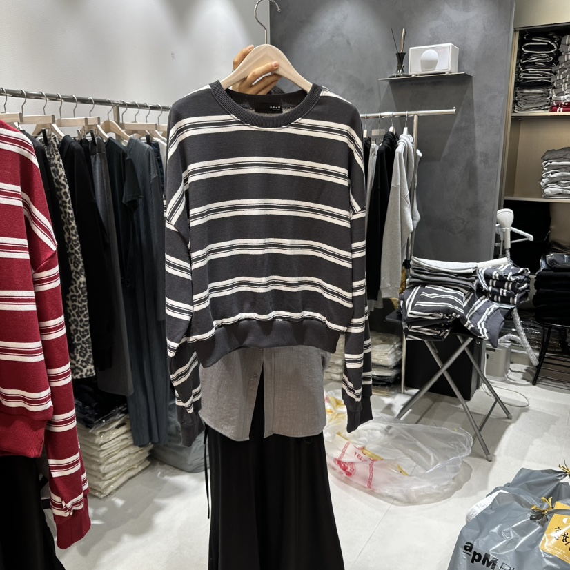 OPEN韓國直郵㊣女裝新品真品熱賣25秋冬時尚職業推薦針織衫OPEN針織衫圖色2