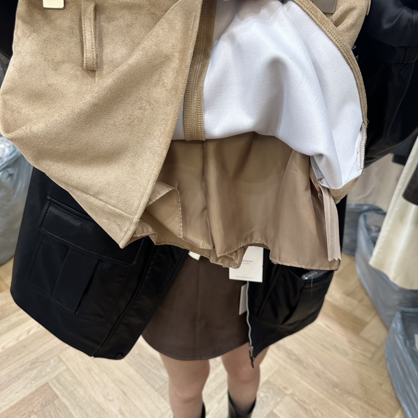 NOWHERE東大門㊣實拍女裝新品職業時尚人氣熱賣推薦裙褲絨面革NOWHERE裙褲