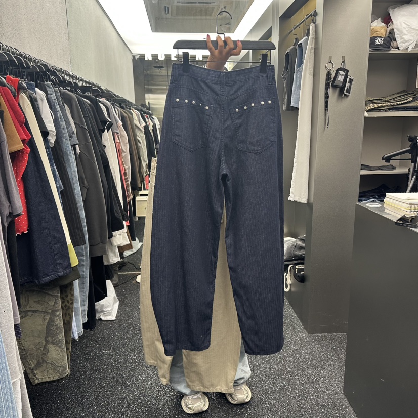 NUEUN東大門㊣代購女裝新品真品時尚推薦人氣職業休閑褲人字紋NUEUN/SEEOT休閑褲