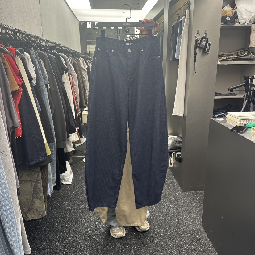 NUEUN東大門㊣代購女裝新品真品時尚推薦人氣職業休閑褲人字紋NUEUN/SEEOT休閑褲圖色2