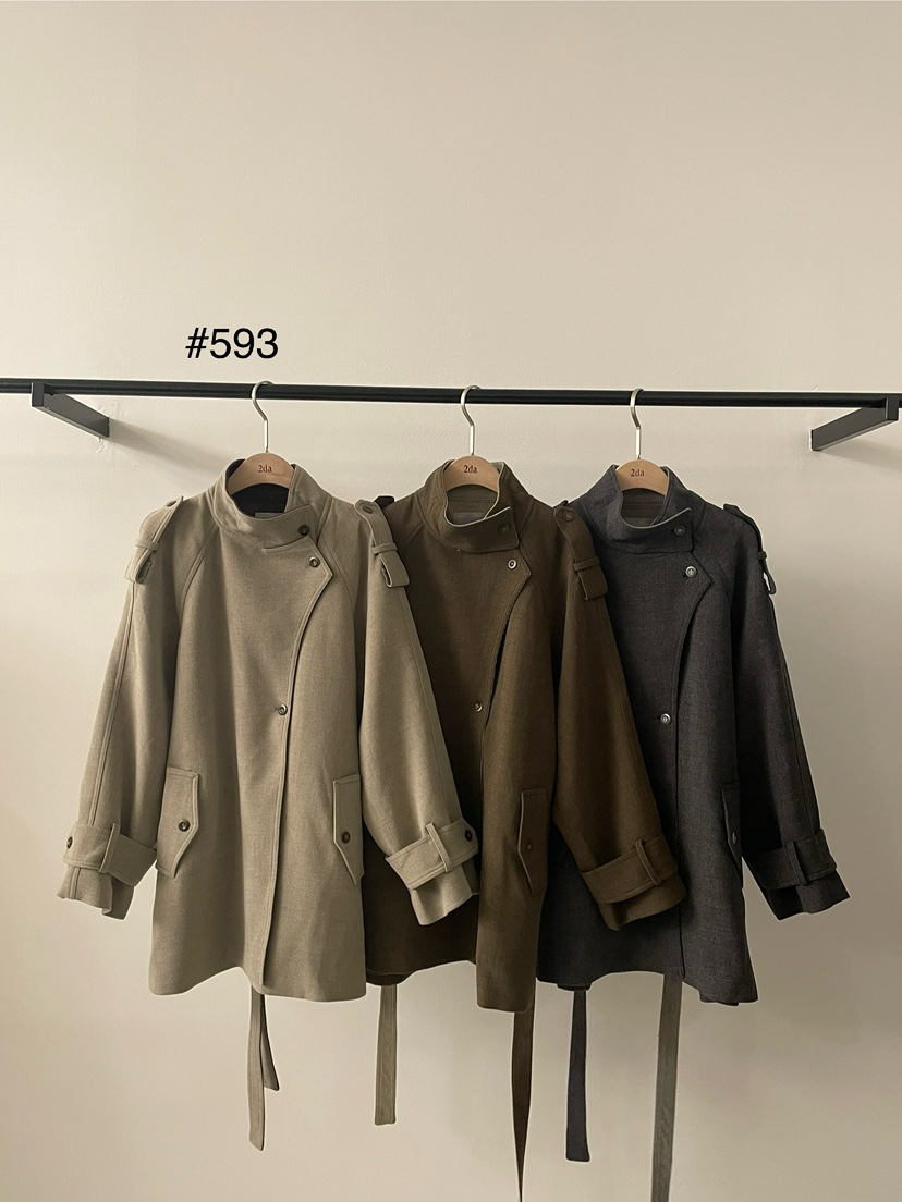 2DA/DARIMI-P韓國直郵㊣女士新品人氣25秋冬熱賣夾克含腰帶2DA/DARIMI-P夾克