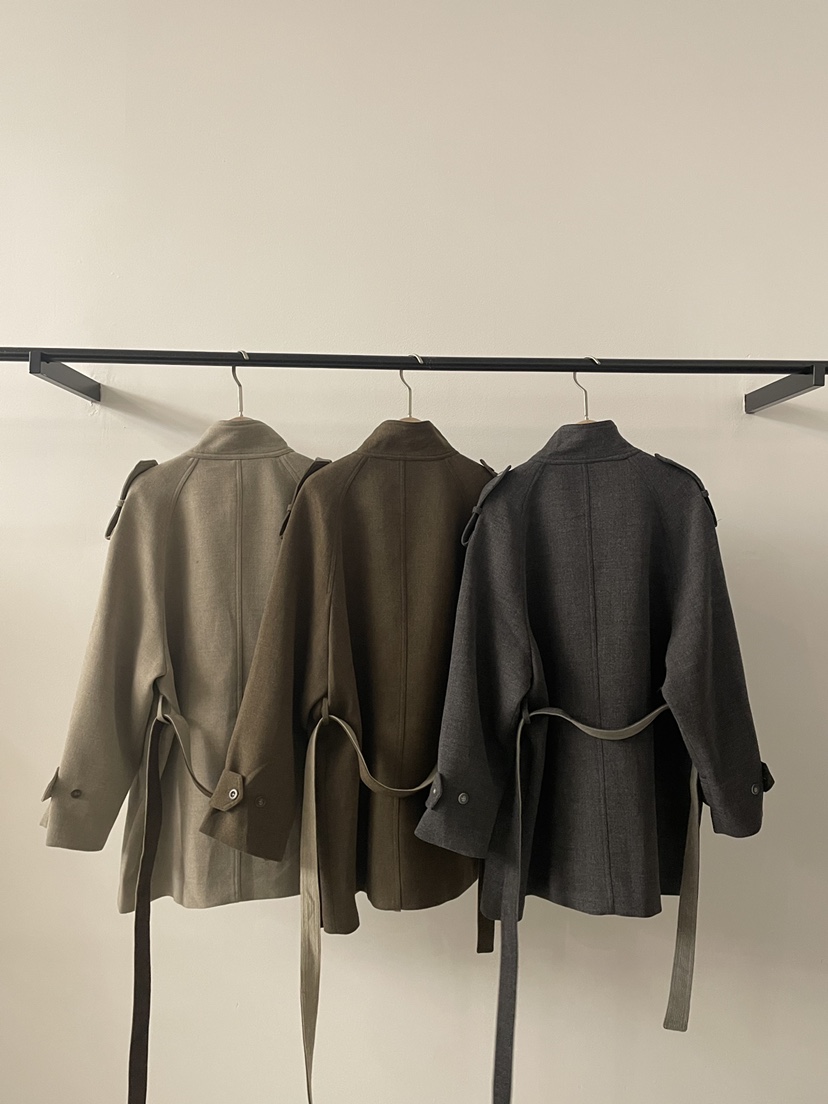 2DA/DARIMI-P韓國直郵㊣女士新品人氣25秋冬熱賣夾克含腰帶2DA/DARIMI-P夾克