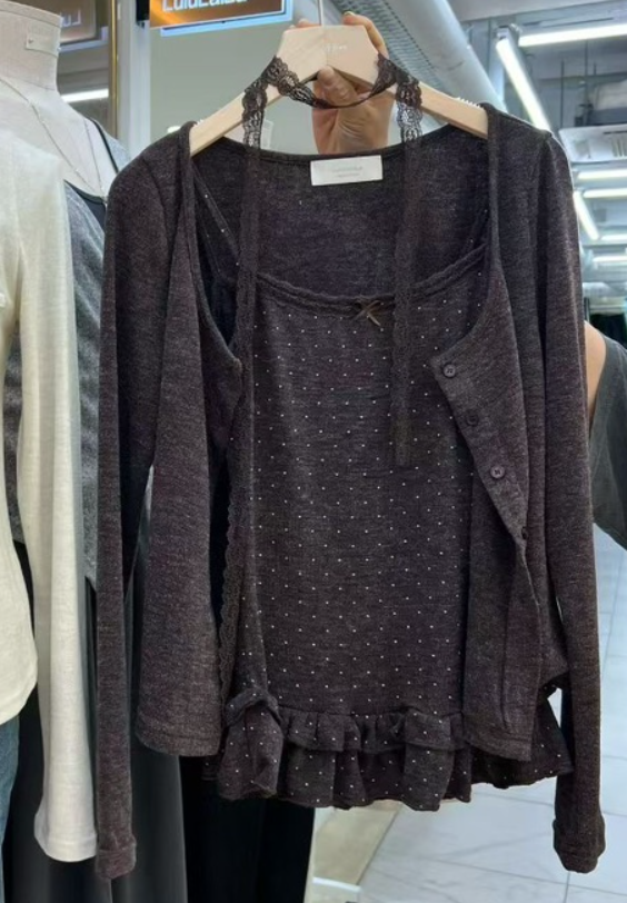 LULULALLA東大門㊣直郵女裝新品休閑25秋冬時尚熱賣真品套裝LULULALLA套裝圖色2