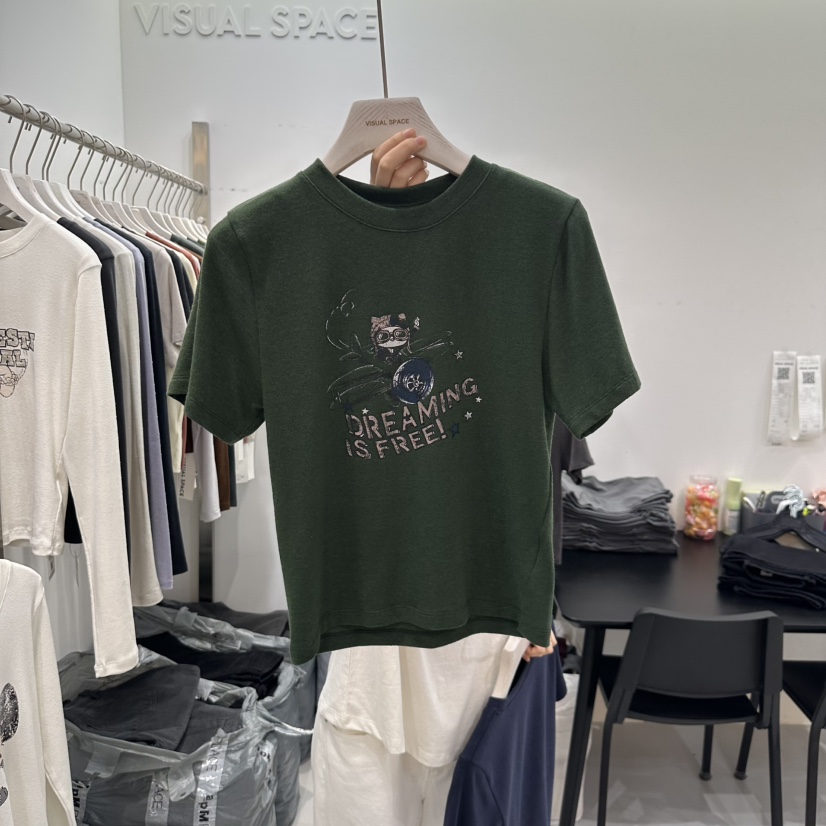 VISUAL SPACE韓國直郵㊣女裝新品人氣時尚職業熱賣真品T恤VISUAL SPACET恤