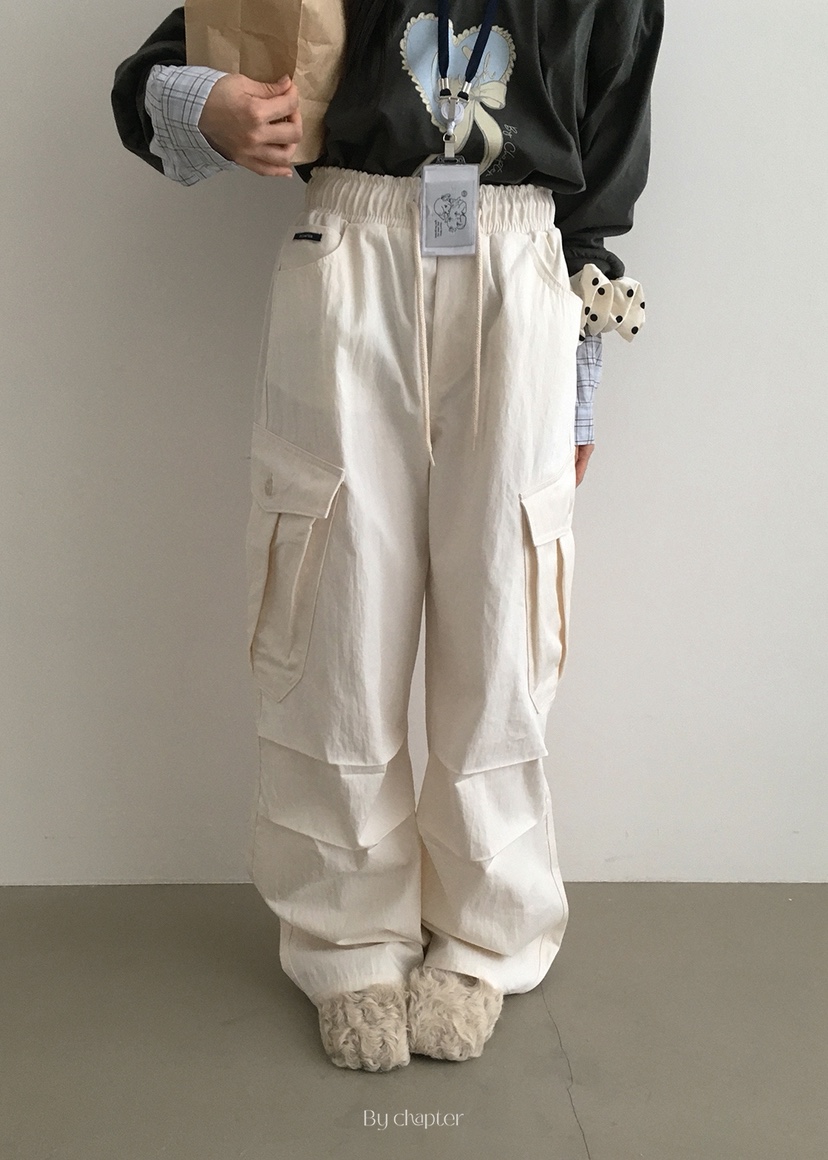 BY CHAPTER東大門㊣直郵女士新品時尚推薦熱賣裙褲含腰繩雙面Chapter裙褲
