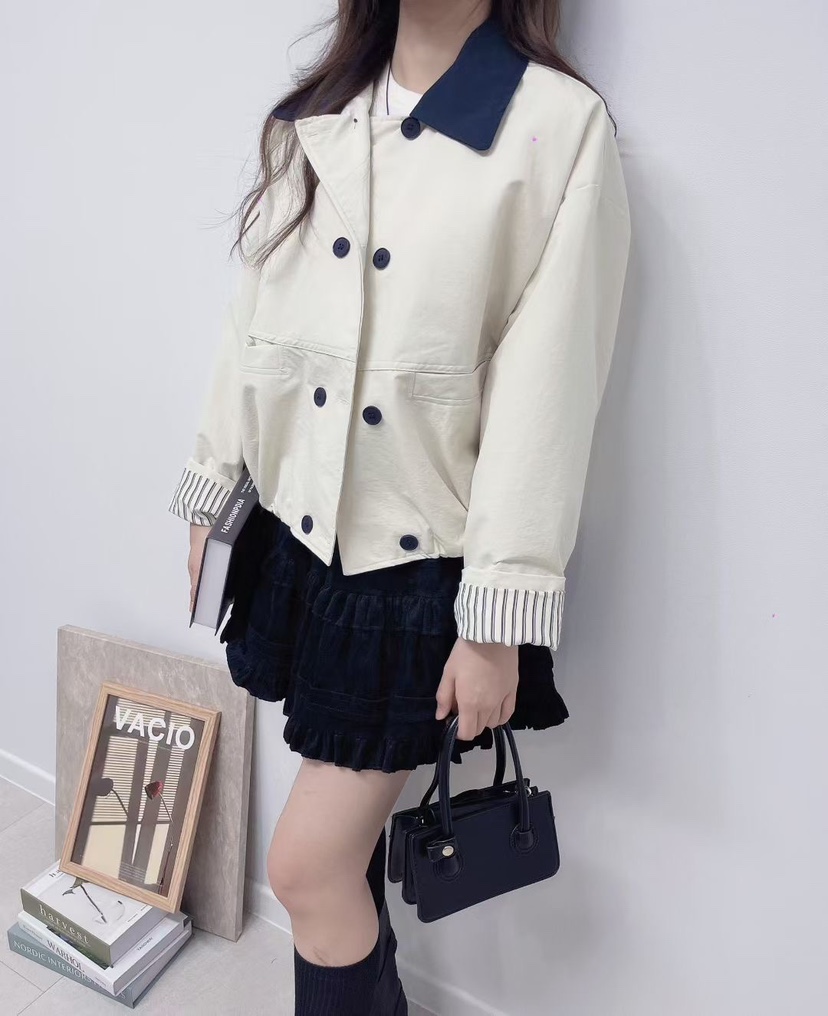 LULULALLA韓國代購㊣女裝新品休閑推薦時尚職業熱賣夾克紐扣LULULALLA夾克