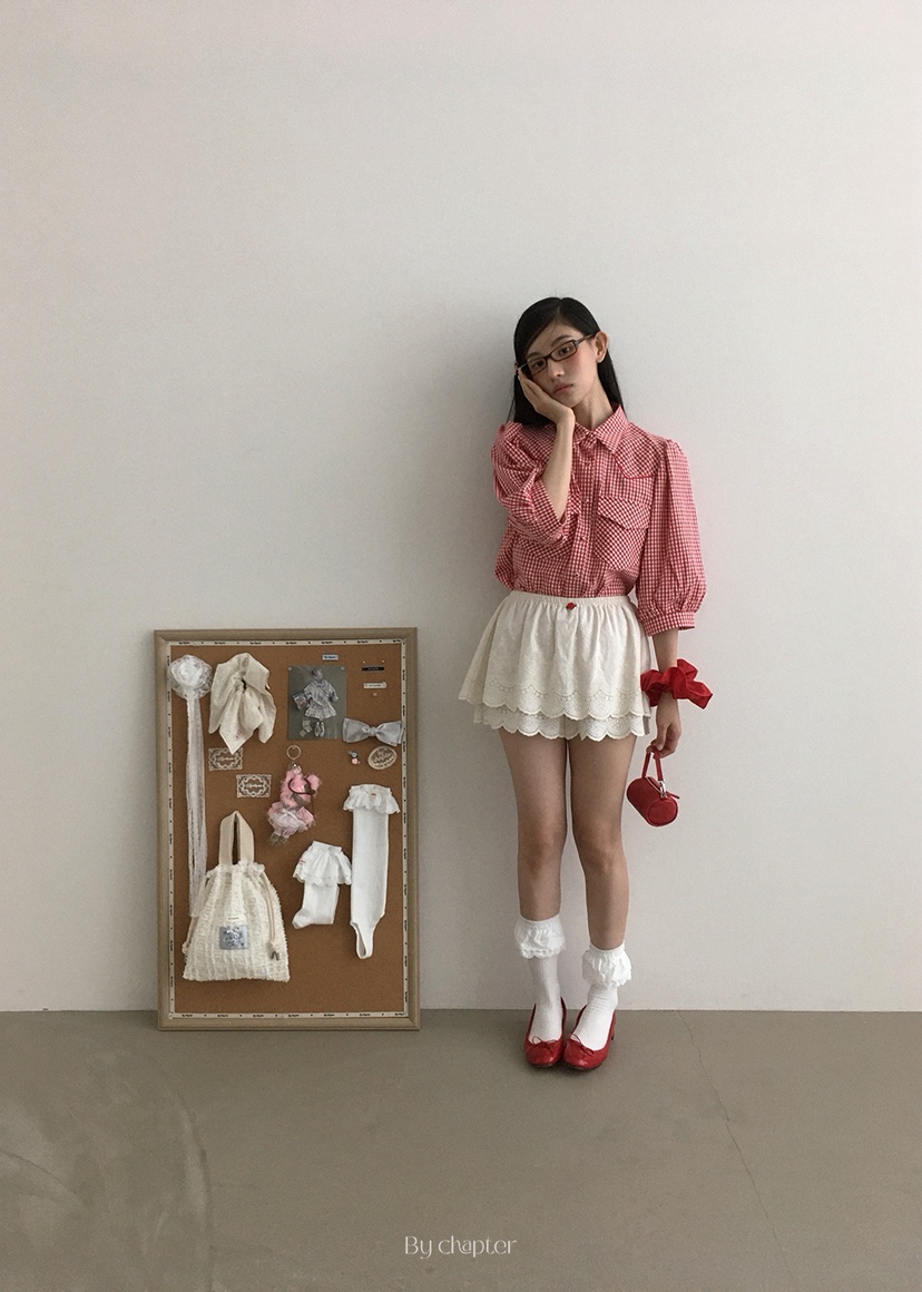 BY CHAPTER韓國代購㊣女士新品真品職業人氣熱賣襯衫蕾絲衫Chapter襯衫/蕾絲衫