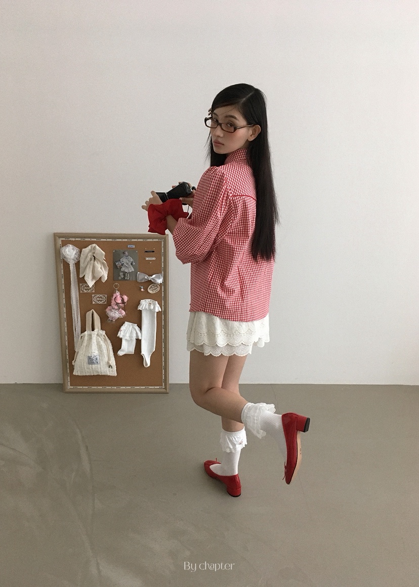 BY CHAPTER韓國代購㊣女士新品真品職業人氣熱賣襯衫蕾絲衫Chapter襯衫/蕾絲衫