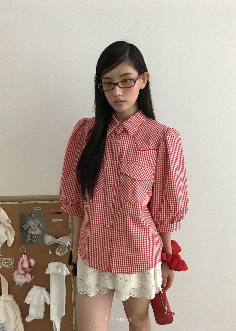 BY CHAPTER韓國代購㊣女士新品真品職業人氣熱賣襯衫蕾絲衫Chapter襯衫/蕾絲衫