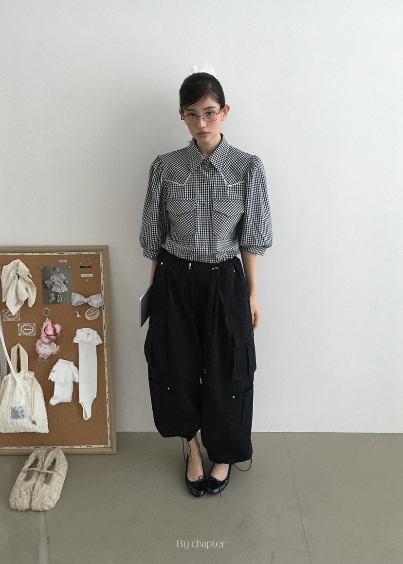 BY CHAPTER韓國代購㊣女士新品真品職業人氣熱賣襯衫蕾絲衫Chapter襯衫/蕾絲衫