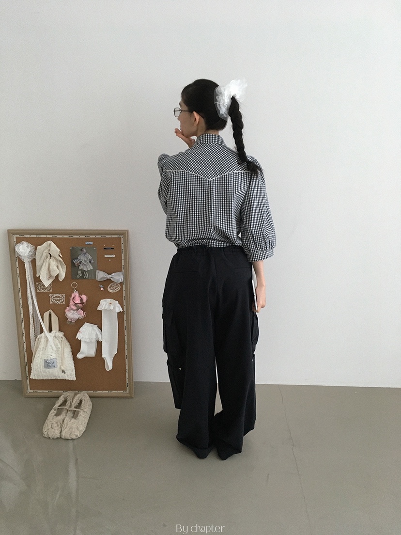 BY CHAPTER韓國代購㊣女士新品真品職業人氣熱賣襯衫蕾絲衫Chapter襯衫/蕾絲衫