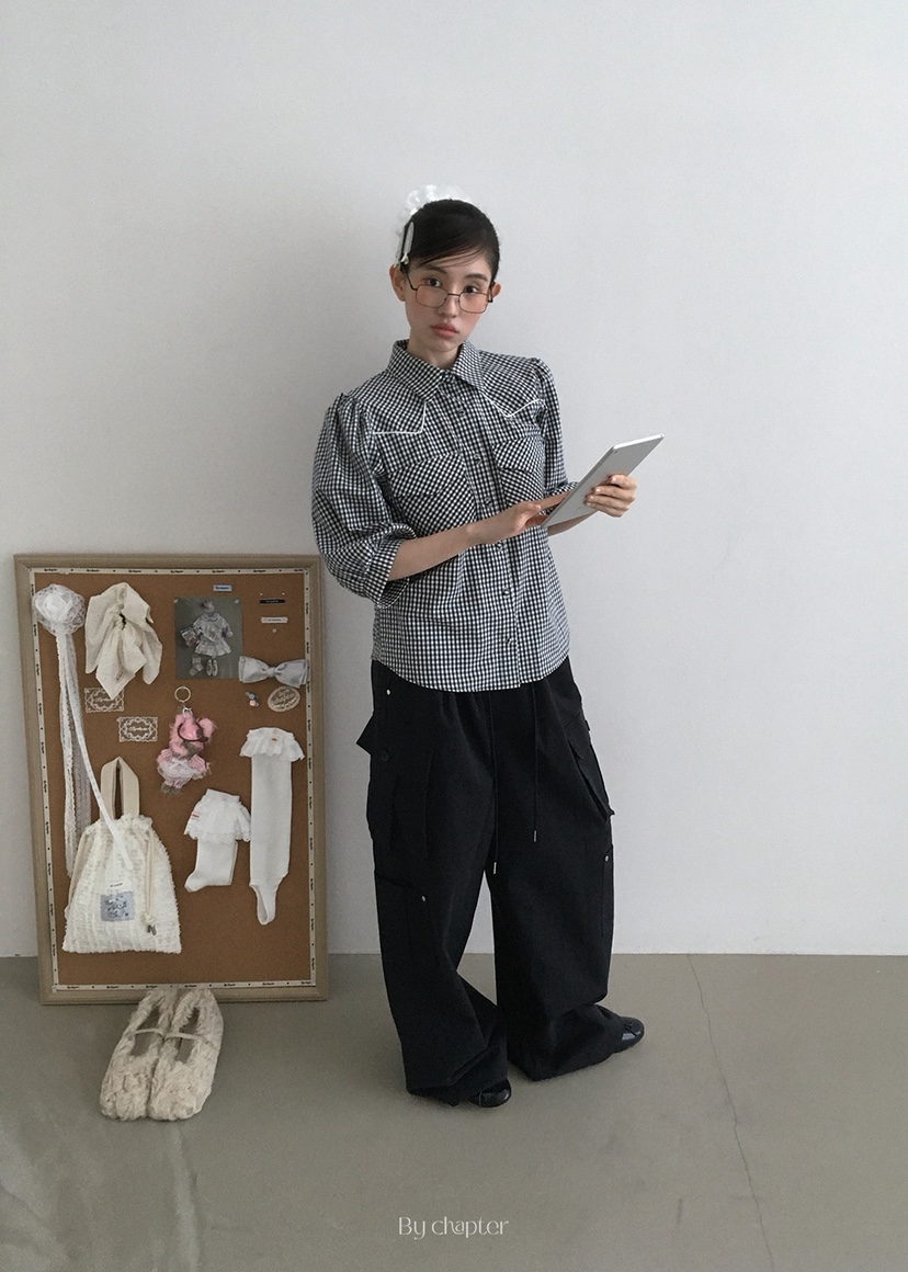 BY CHAPTER韓國代購㊣女士新品真品職業人氣熱賣襯衫蕾絲衫Chapter襯衫/蕾絲衫