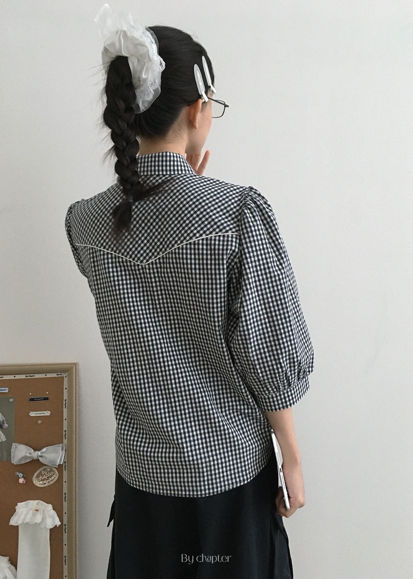 BY CHAPTER韓國代購㊣女士新品真品職業人氣熱賣襯衫蕾絲衫Chapter襯衫/蕾絲衫