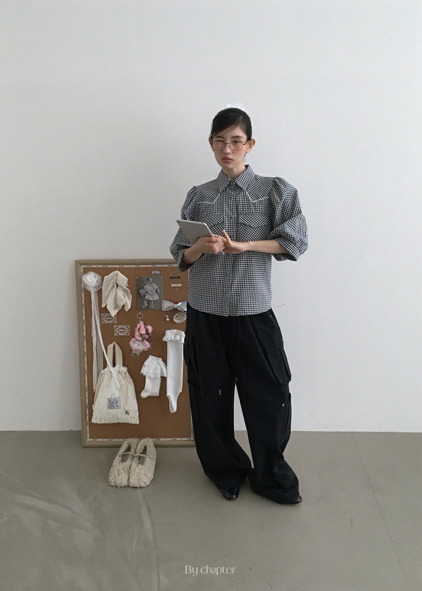 BY CHAPTER韓國代購㊣女士新品真品職業人氣熱賣襯衫蕾絲衫Chapter襯衫/蕾絲衫