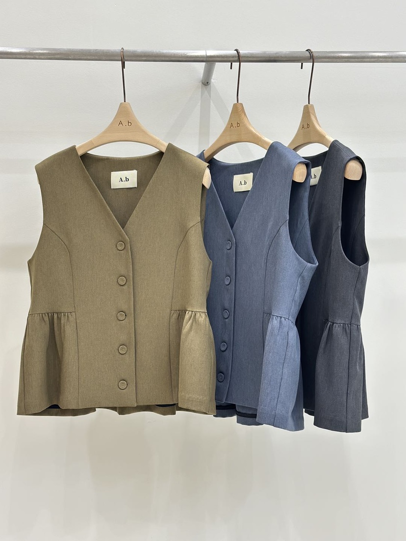 AUTUMN BEIGE-Q韓國直郵㊣女裝新品25秋冬休閑職業人氣馬甲A.b/AUTUMN BEIGE馬甲