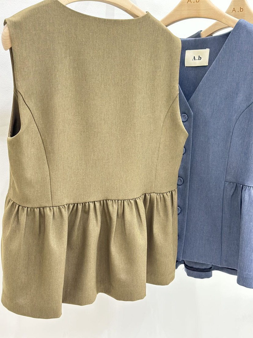 AUTUMN BEIGE-Q韓國直郵㊣女裝新品25秋冬休閑職業人氣馬甲A.b/AUTUMN BEIGE馬甲