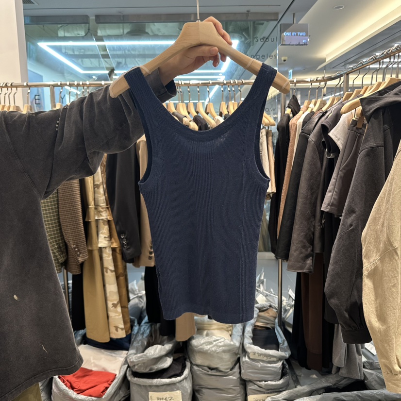 HONG.U韓國代購㊣女裝新品熱賣25秋冬推薦真品吊帶背心羊毛HONG.U吊帶/背心