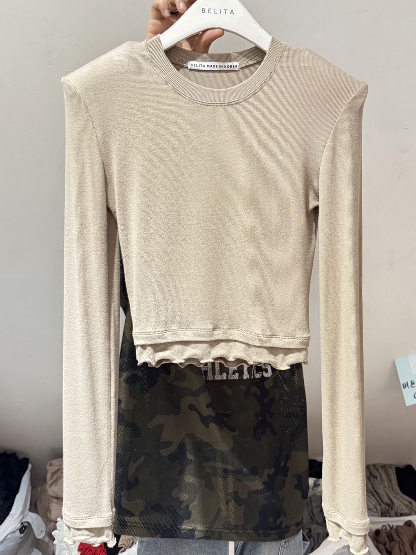 BELITA-L東大門㊣實拍女裝新品推薦職業真品25秋冬長袖T恤BELITA-L長袖T恤圖色3