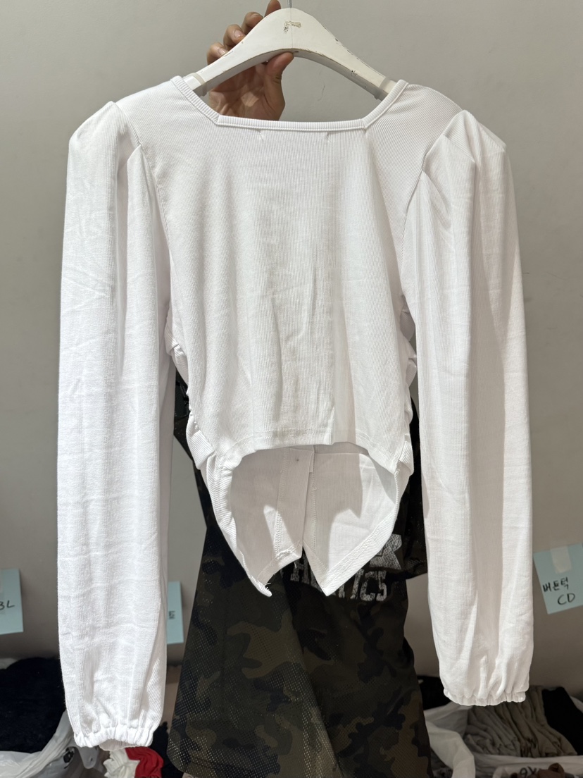 BELITA-L東大門㊣直郵女裝新品人氣25秋冬長袖T恤開衫紐扣BELITA-L長袖T恤
