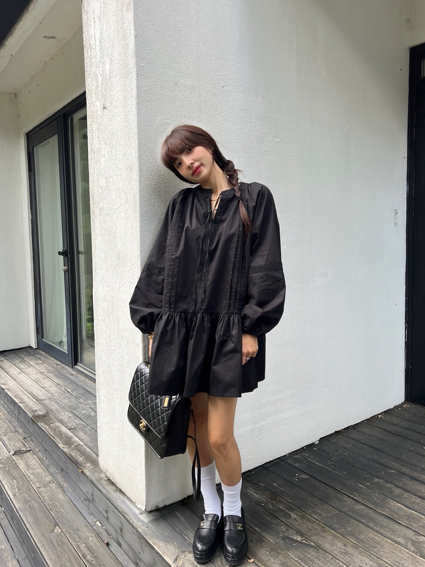 SOLAR東大門㊣代購女裝新品休閑推薦人氣職業真品25秋冬連衣裙SOLAR連衣裙圖色2
