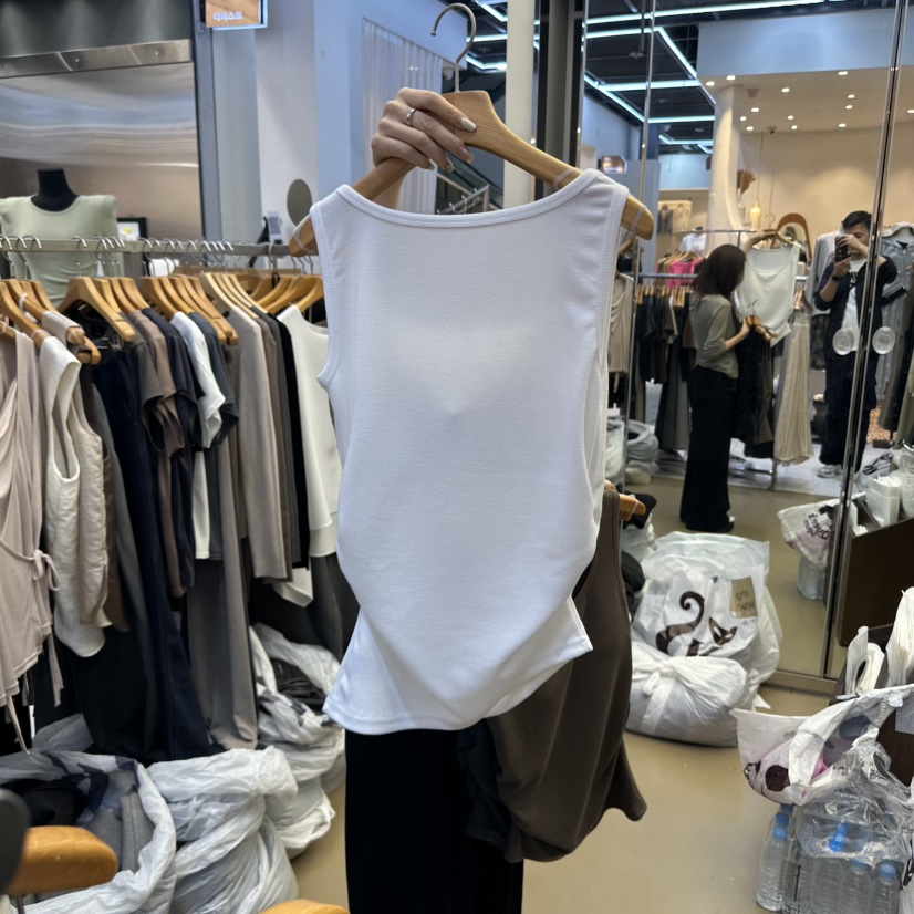 SANS東大門㊣直郵女裝新品人氣休閑25秋冬熱賣吊帶背心褶皺SANS吊帶/背心