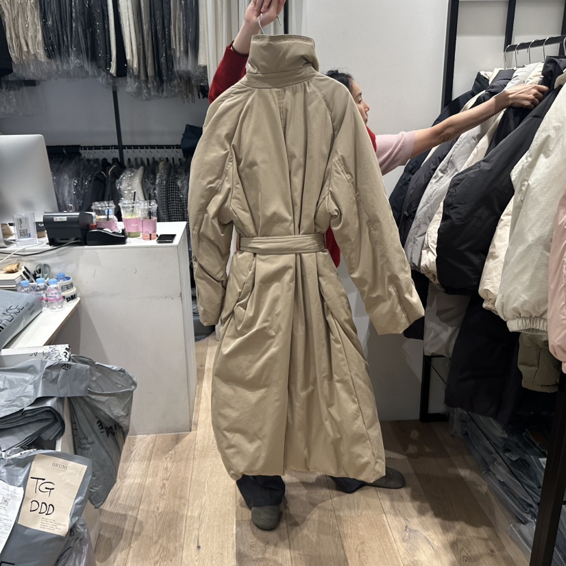 BRUNI/RICOTTA韓國直郵㊣女士新款25秋冬長款羽絨服含腰帶BRUNI/RICOTTA長款羽絨服