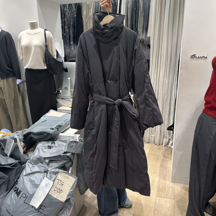 BRUNI/RICOTTA韓國直郵㊣女士新款25秋冬長款羽絨服含腰帶BRUNI/RICOTTA長款羽絨服圖色2