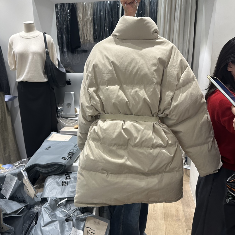 BRUNI/RICOTTA韓國直郵㊣女士新品真品長款羽絨服含腰帶鵝BRUNI/RICOTTA長款羽絨服