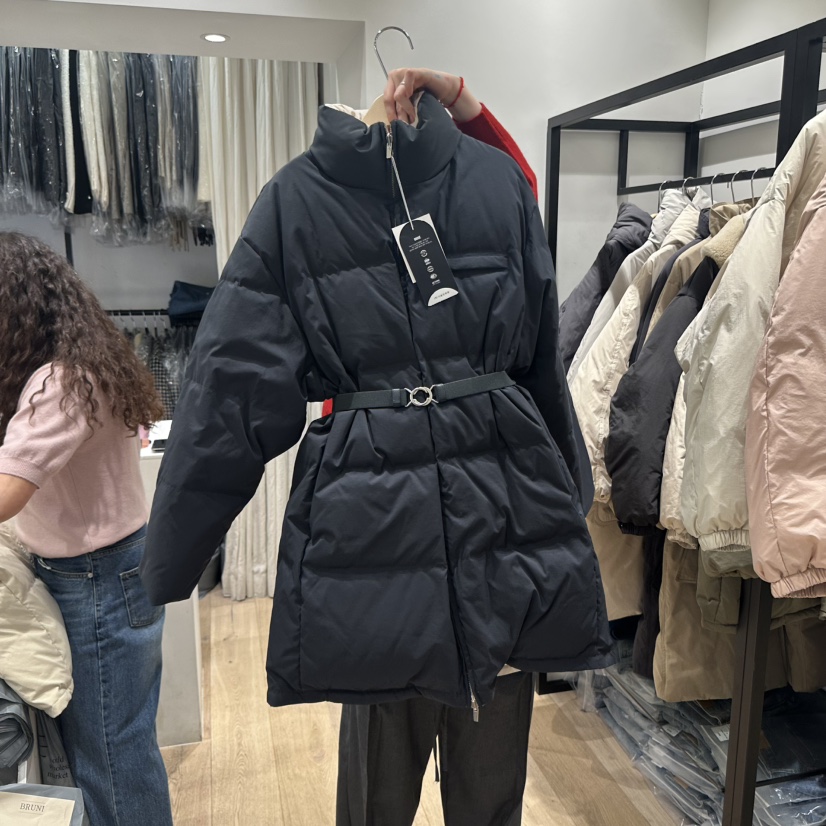 BRUNI/RICOTTA韓國直郵㊣女士新品真品長款羽絨服含腰帶鵝BRUNI/RICOTTA長款羽絨服圖色2