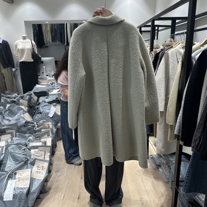 BRUNI/RICOTTA韓國直郵㊣女裝新品推薦職業時尚中長款大衣BRUNI/RICOTTA中長款大衣