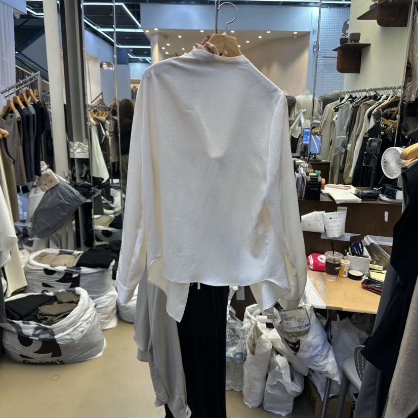 SANS韓國代購㊣女裝新品休閑熱賣時尚人氣推薦真品襯衫蕾絲衫SANS襯衫/蕾絲衫