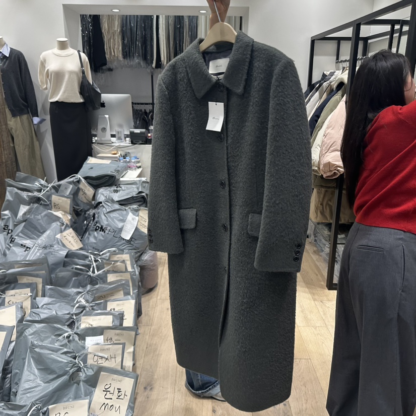 BRUNI/RICOTTA東大門㊣直郵女士新品人氣休閑時尚中長款大衣BRUNI/RICOTTA中長款大衣圖色2