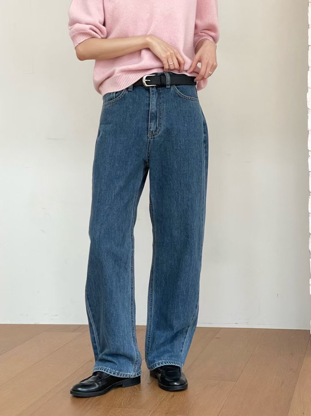 AMYGRACE東大門㊣實拍女士新品25秋冬人氣真品休閑時尚牛仔褲AMYGRACE牛仔褲