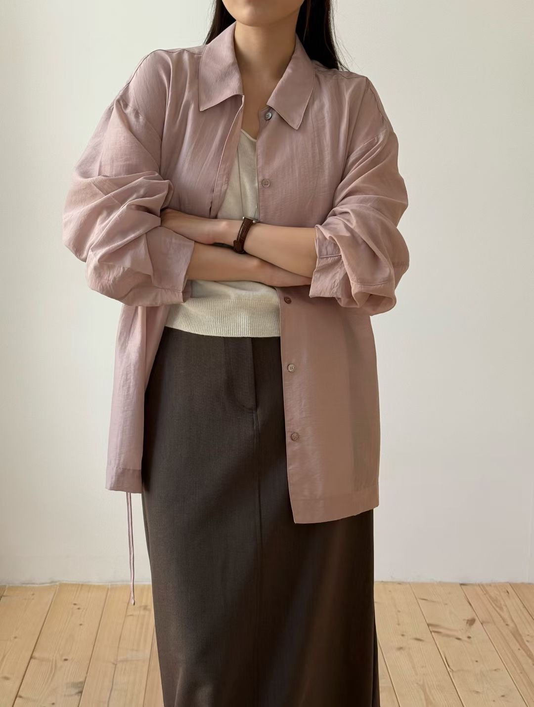 AMYGRACE東大門㊣代購女裝新款真品熱賣職業推薦襯衫蕾絲衫AMYGRACE襯衫/蕾絲衫圖色1