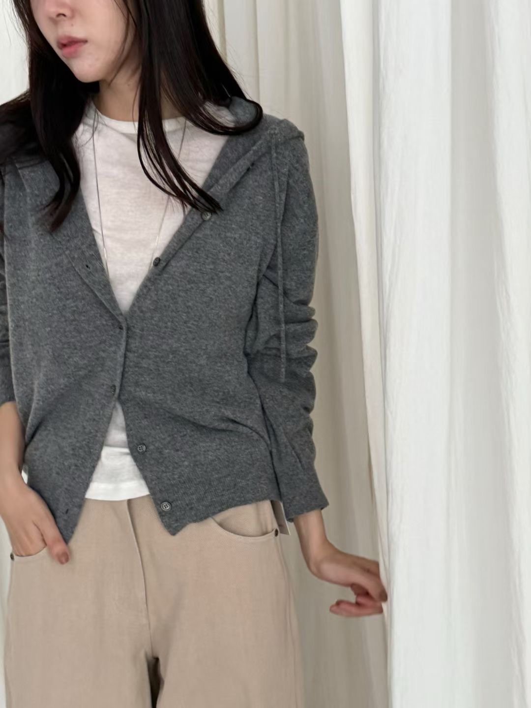 AMYGRACE東大門㊣代購女士新款職業休閑人氣25秋冬熱賣針織衫AMYGRACE針織衫圖色2