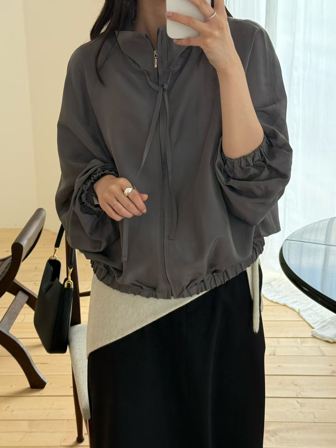 AMYGRACE東大門㊣代購女士新款職業休閑時尚25秋冬人氣夾克AMYGRACE夾克