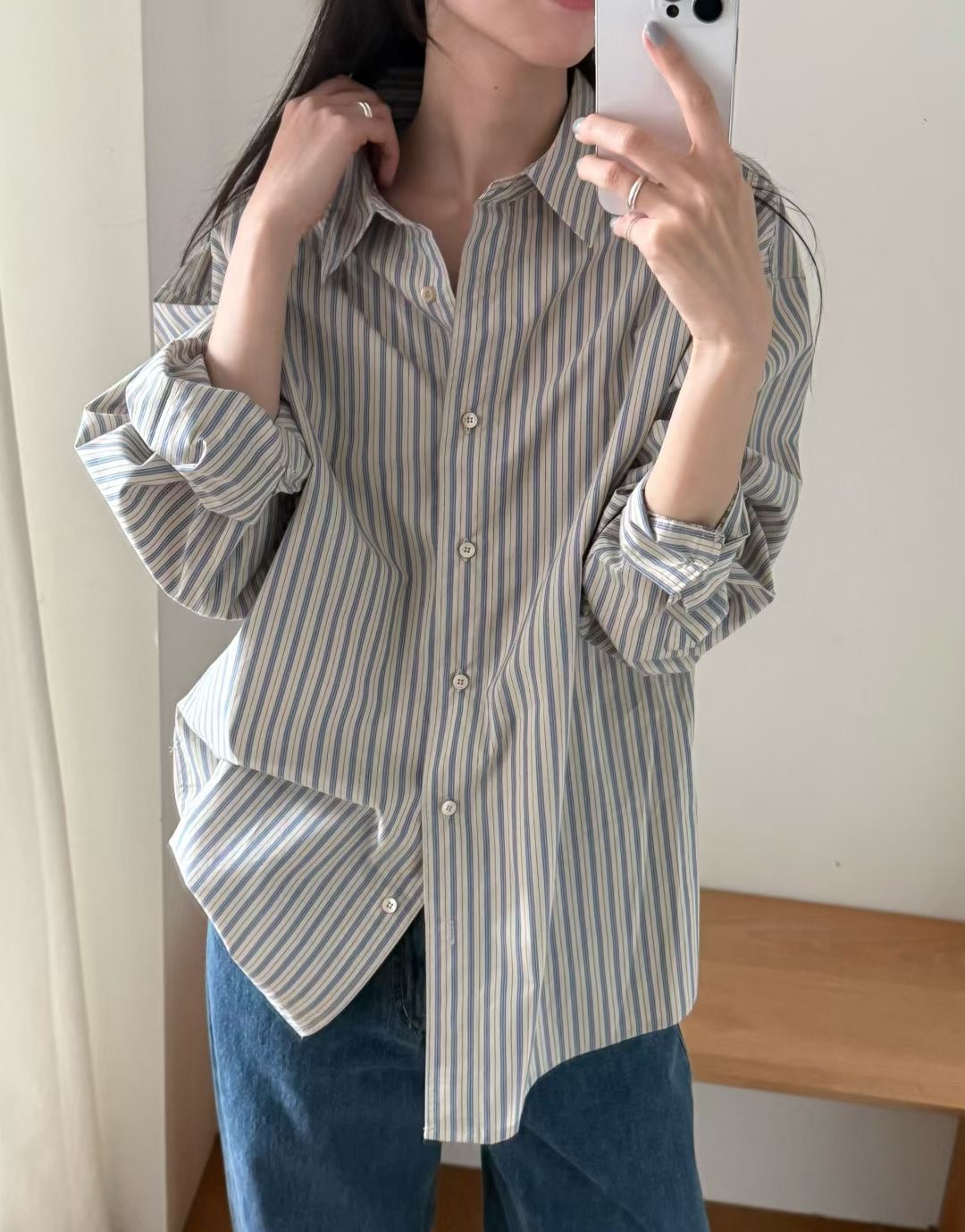 AMYGRACE東大門㊣實拍女士新款休閑時尚推薦真品襯衫蕾絲衫AMYGRACE襯衫/蕾絲衫