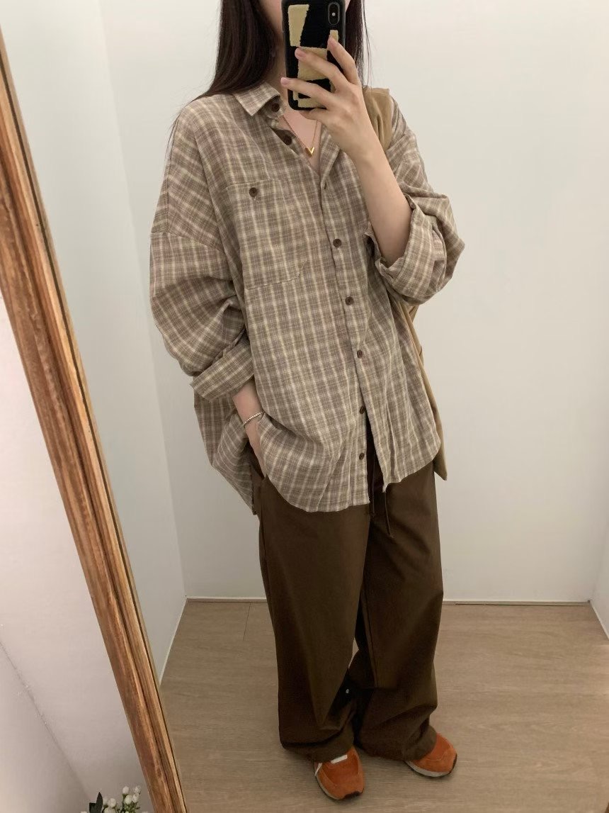 CRISPY CHIPS東大門㊣直郵女裝新品職業25秋冬人氣襯衫蕾絲衫BLACKGHOBI襯衫/蕾絲衫