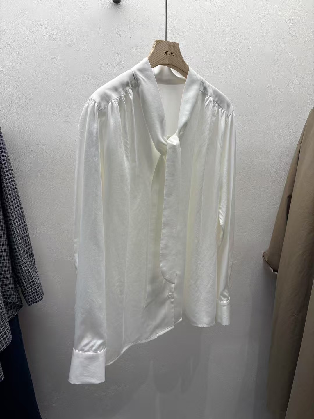 OBOE東大門㊣實拍女士新品25秋冬推薦時尚真品休閑襯衫蕾絲衫OBOE襯衫/蕾絲衫