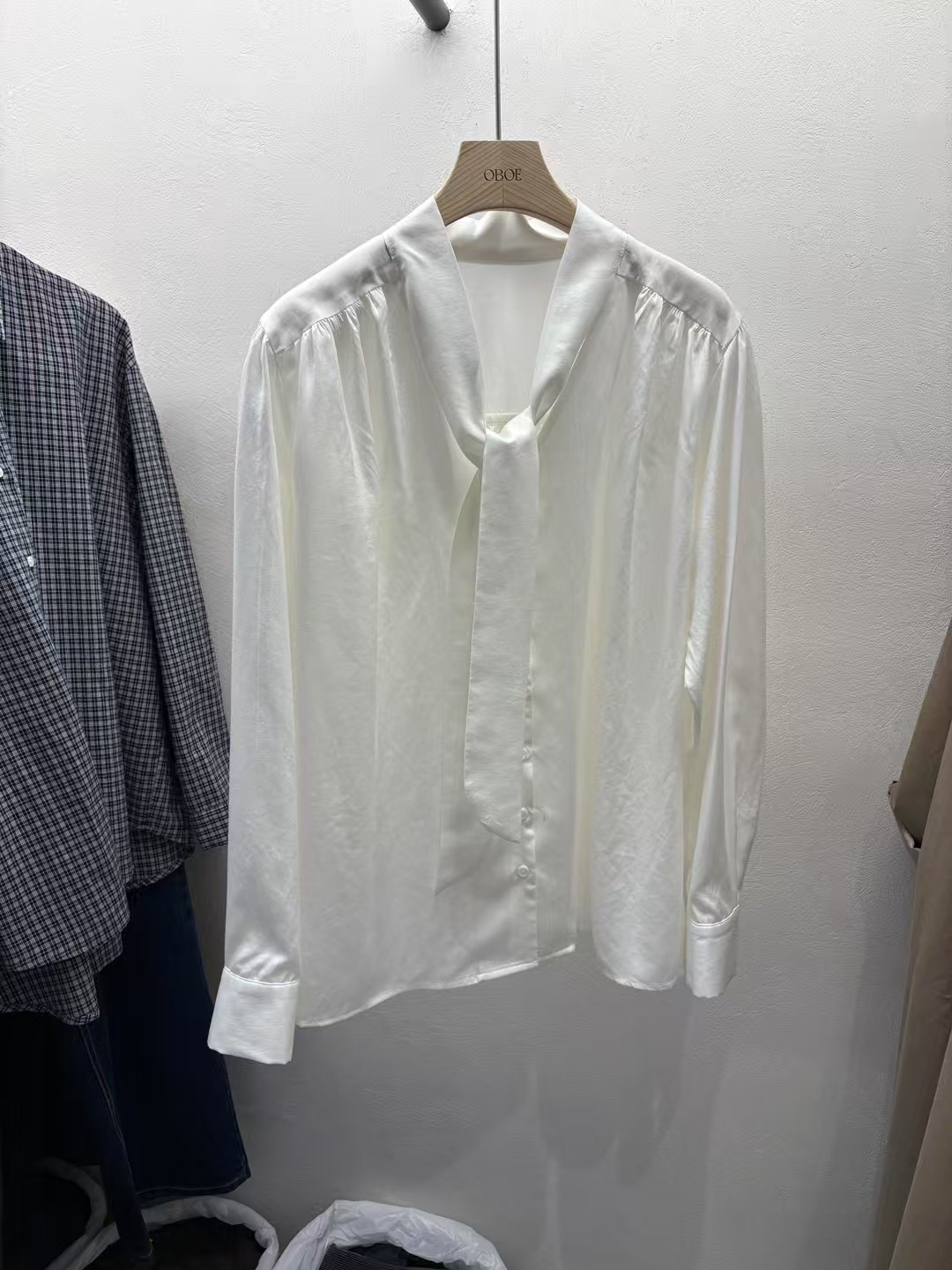 OBOE東大門㊣實拍女士新品25秋冬推薦時尚真品休閑襯衫蕾絲衫OBOE襯衫/蕾絲衫圖色2