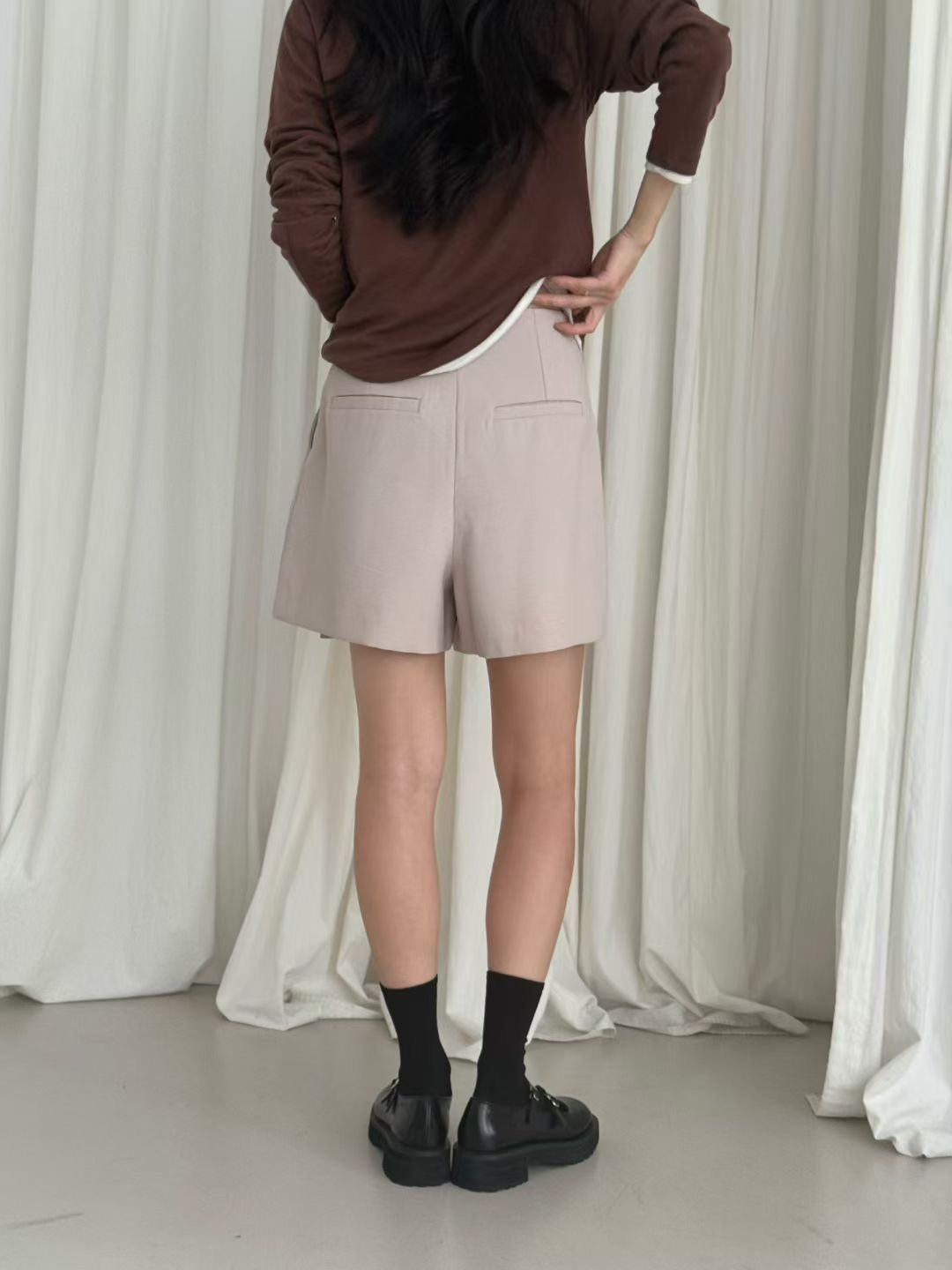 AMYGRACE韓國直郵㊣女裝新品時尚人氣職業推薦25秋冬休閑短裙AMYGRACE短裙