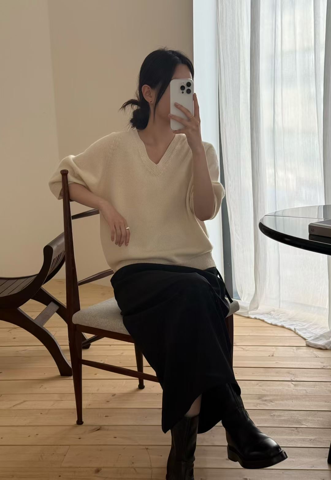 AMYGRACE韓國直郵㊣女士新品25秋冬時尚真品休閑人氣針織衫AMYGRACE針織衫圖色2